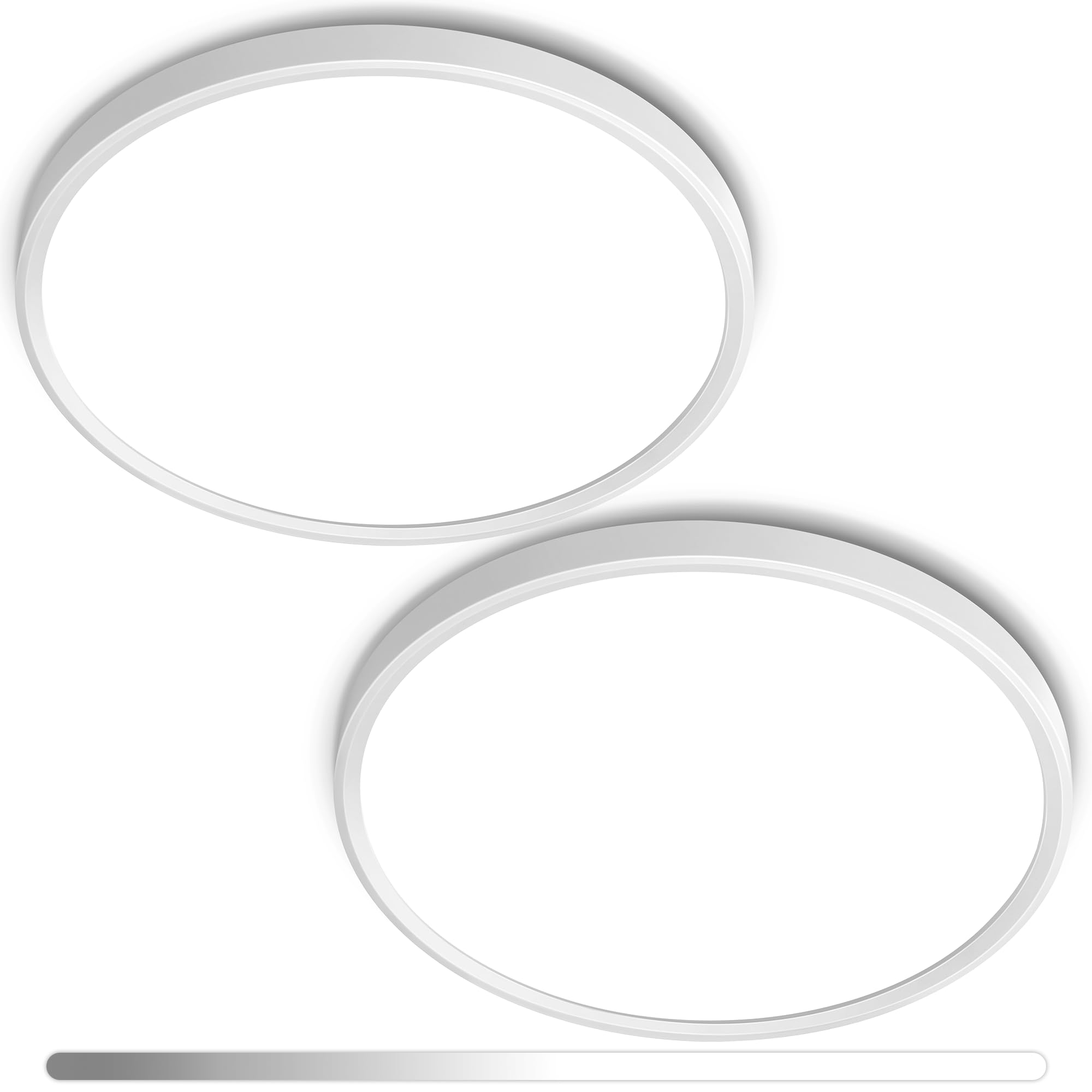 Sunrider 2-Pack 16 Inch Led Flush Mount Ceiling Lights, 3200Lm, 5000K Daylight White, 32W Bright Dimmable Round Flat Light Fixtu