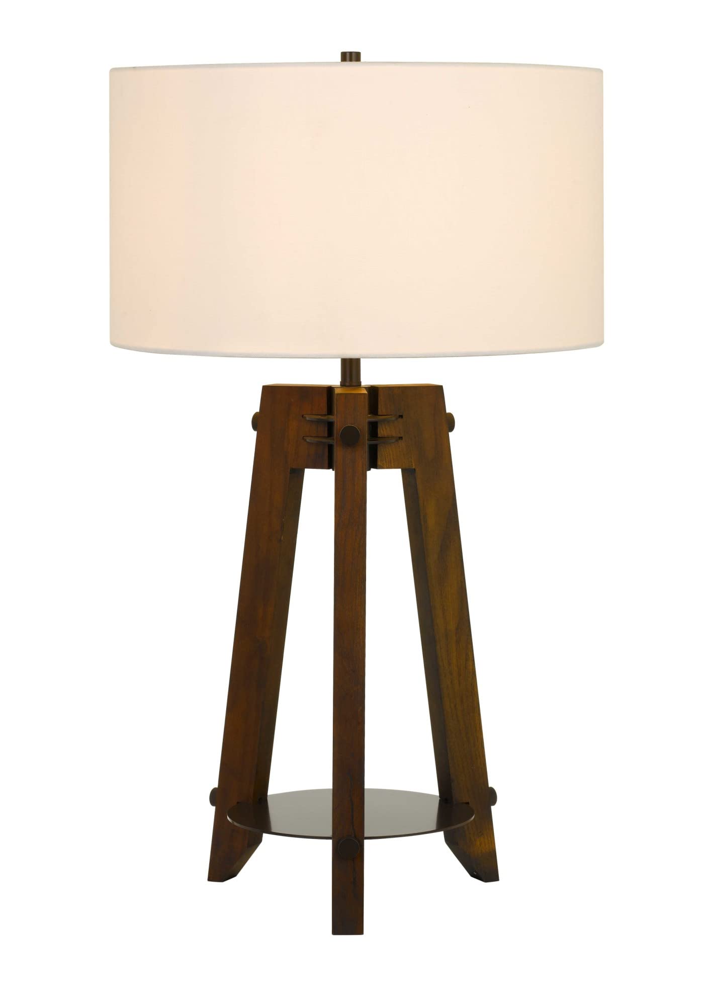 Cal Lighting Table Lamp Bilzen Collection 18in Bronze/Dark Ash Wood/Metal