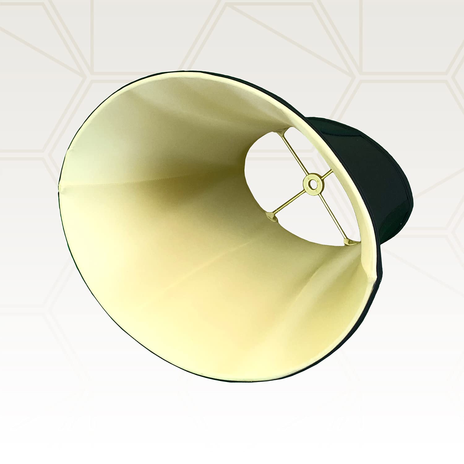 Royal Designs Oval Flare Bottom Outside Corner Basic Lamp Shade, Black, (8.5&quot;&quot; X 6&quot;&quot;) X (14&quot;&quot; X 11&quot;&quot;) X 10&quot;&quot; (Bs-725-14Blkgl)