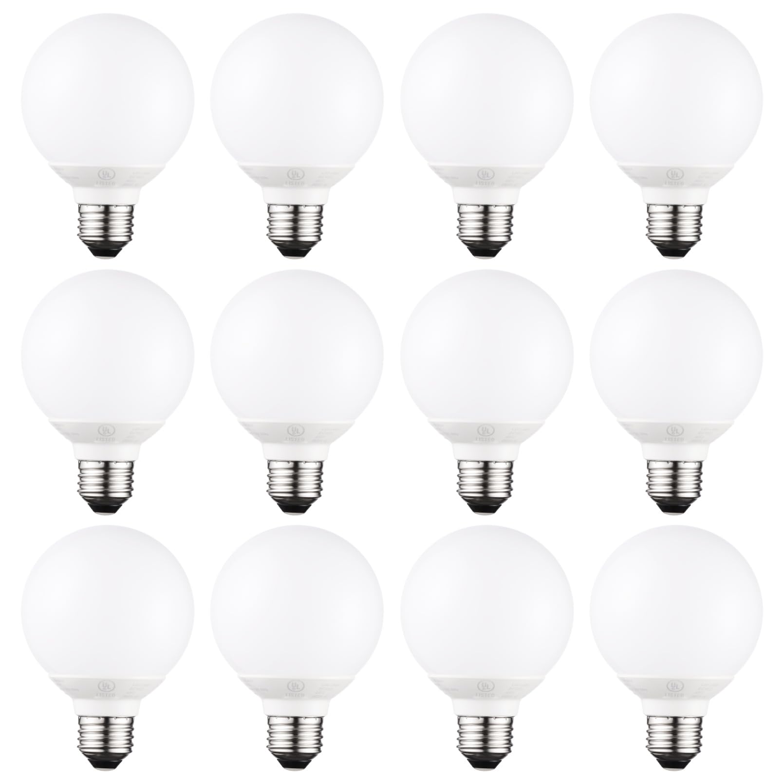 Torchstar 12-Pack G25 Led Globe Bulb, Vanity Globe Light Bulbs For Bathroom Mirror, Dimmable 450Lm, Ul Listed, 5W Equivalent 40W