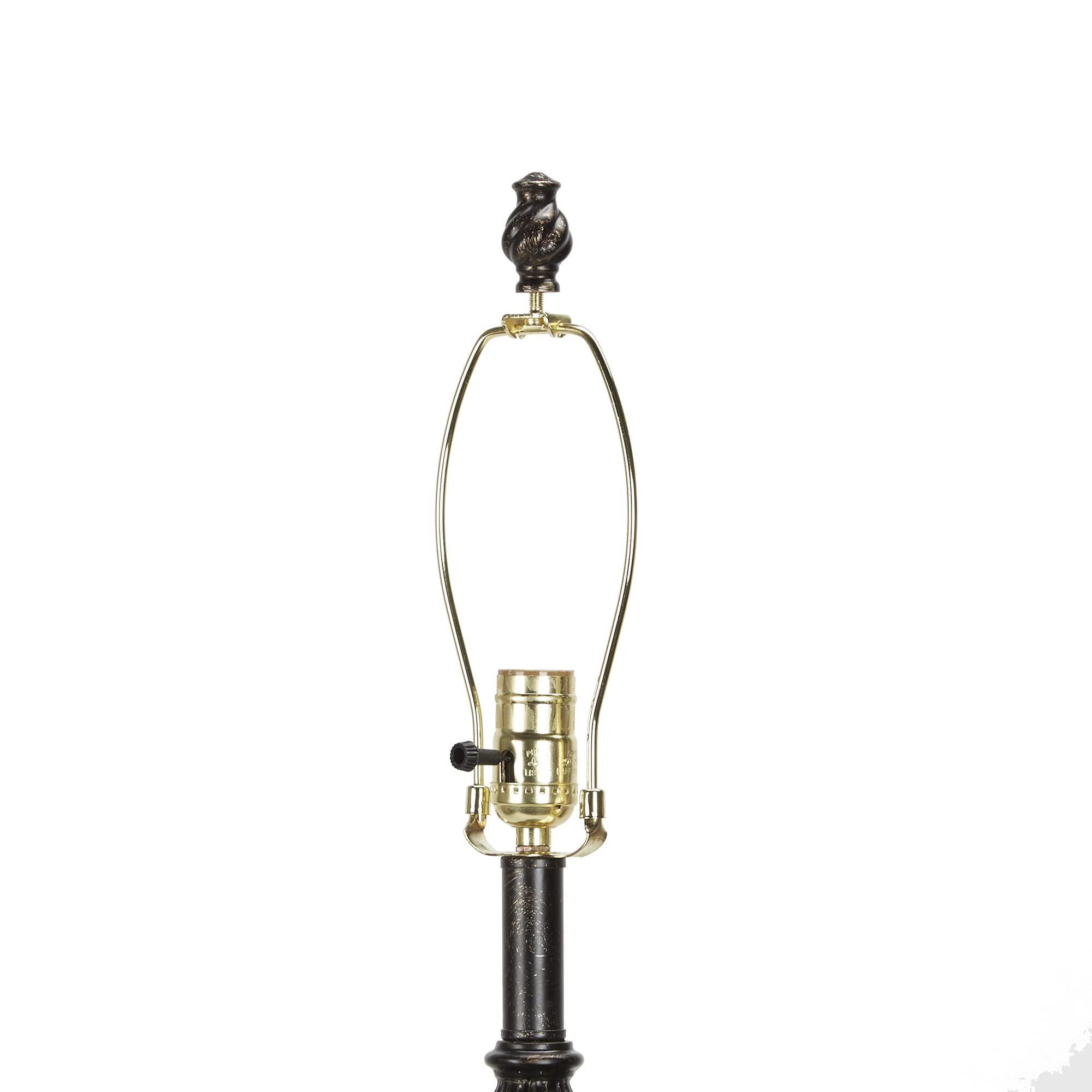 Decor Therapy Traditional Resin Floor Lamp with Bell Shade, golden Bronze 60 x 14