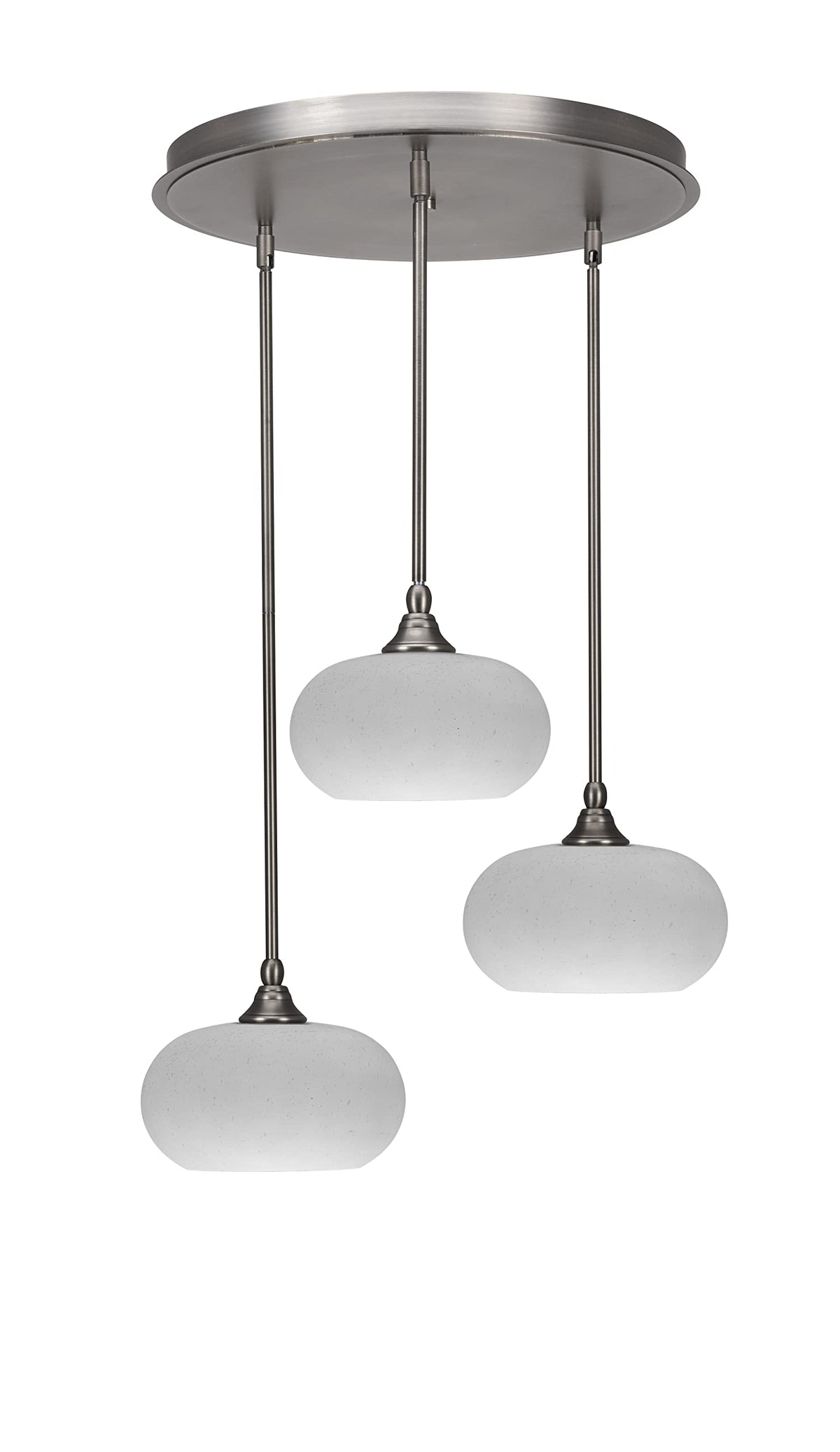 Empire 3 Light Cluster Pendalier in Brushed Nickel Finish (2183-BN-214)