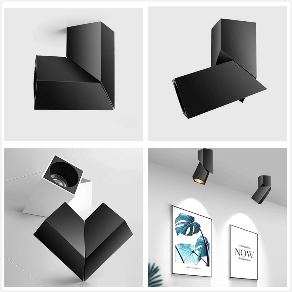 Yodaba Led Indoor Ceiling Spotlight 360Adjustable Wall Light - Art Diy Spotlights -12W Warm White Light 3000K Ceiling Downlight