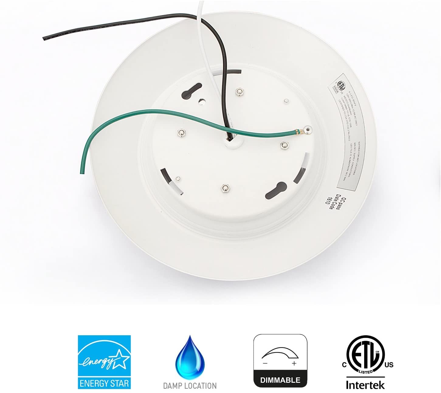 JULLISON 15W LED Low Profile Recessed Disk Light, 40 Packs, 3000K Warm White, Dimmable, ETL Listed, Driverless Design