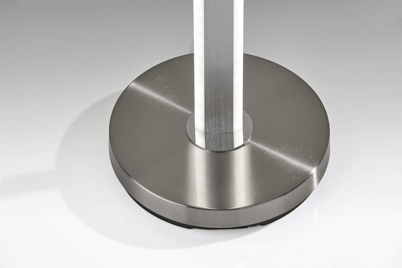HomeRoots Five Color Glow Stick Floor Lamp, Brushed Steel, Metal Construction
