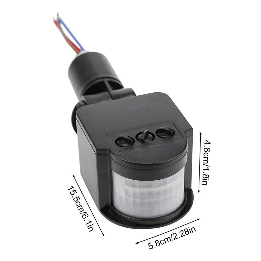 HiLetgo PIR Motion Sensor Switch for LED Flood Light, DC 12V, Blue & Red, Model 3-01-1113
