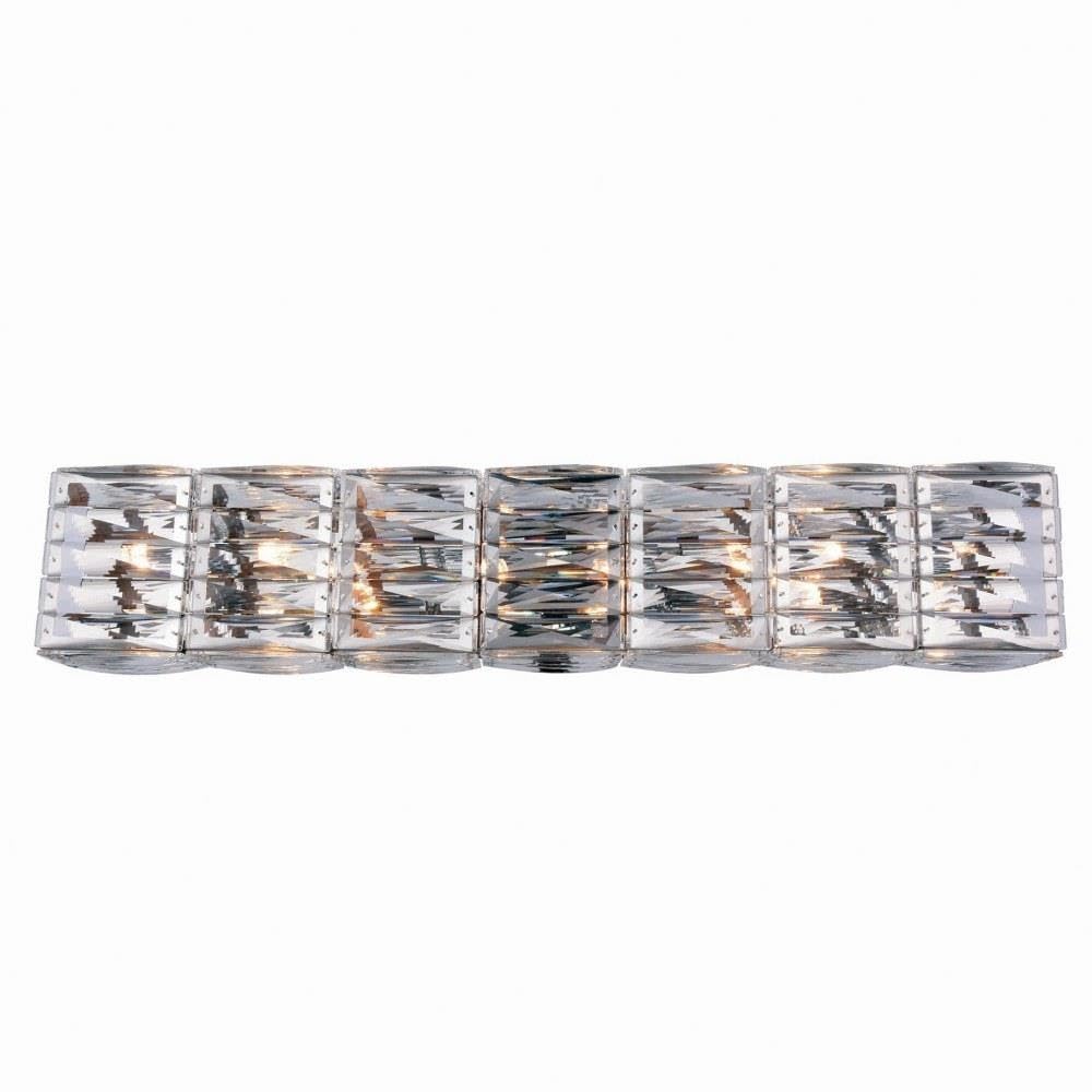 Elegant Lighting 2117W33C/RC Cuvette - Eight Light Bath Vanity, Chrome Finish with Clear Royal Cut Crystal
