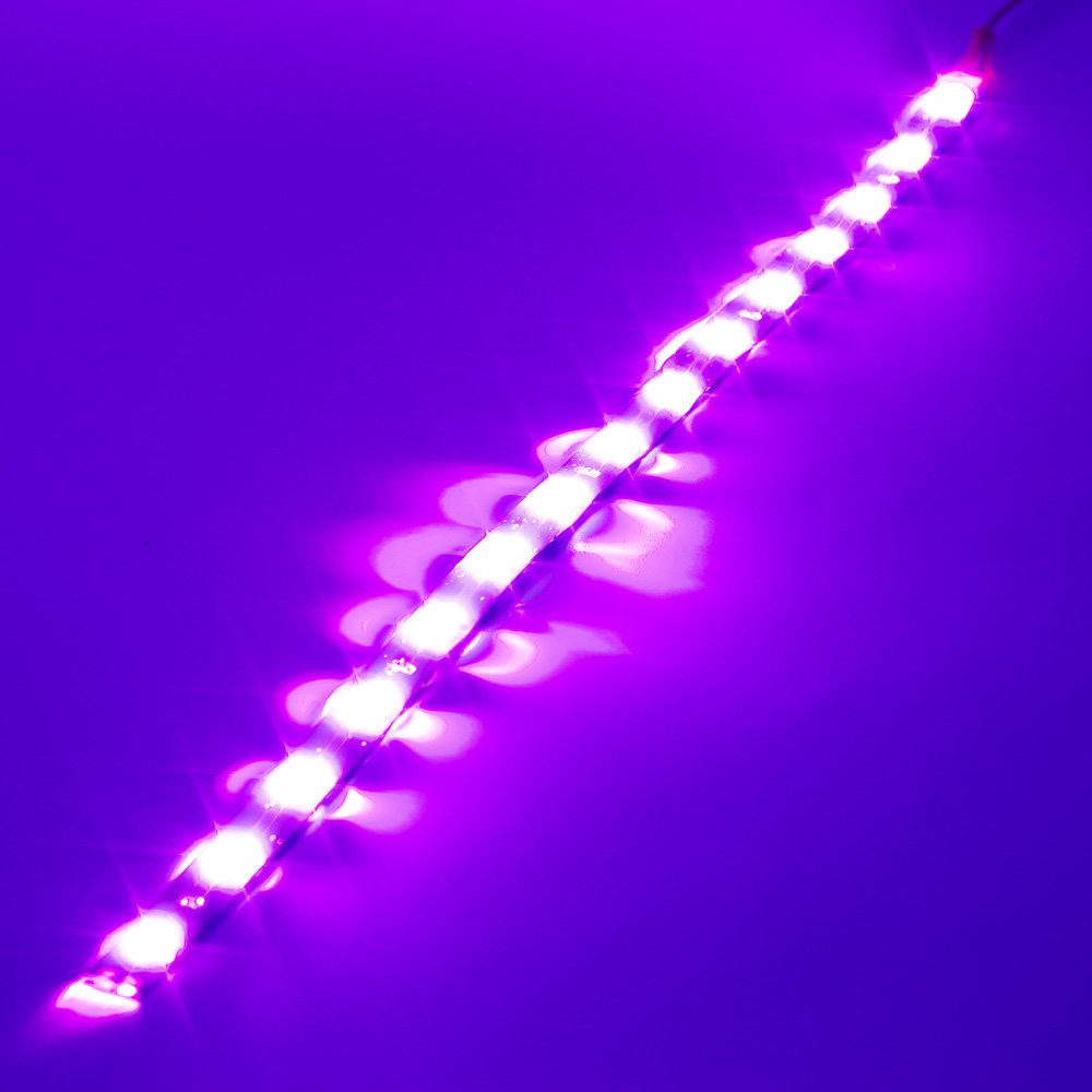 HYADA LED Underbody Light Strip, 12V Waterproof, 1Ft, Pack of 6, Purple, 30cmx1cm