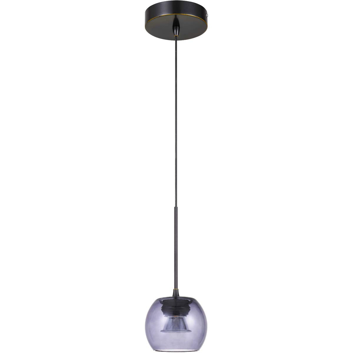 Cal Lighting UP-1120 Transitional LED Pendant from Ithaca Collection in Bronze/Dark Finish, 4.50 inches