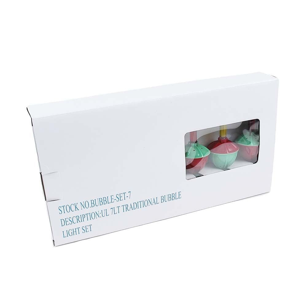 Novelty Lights 7 Light Christmas Bubble Light Set Vintage Christmas Bubble Lights, Indoor And Outdoor Use, Bright And Joyful Illumination, Christmas Tree Lights (Red/Yellow)