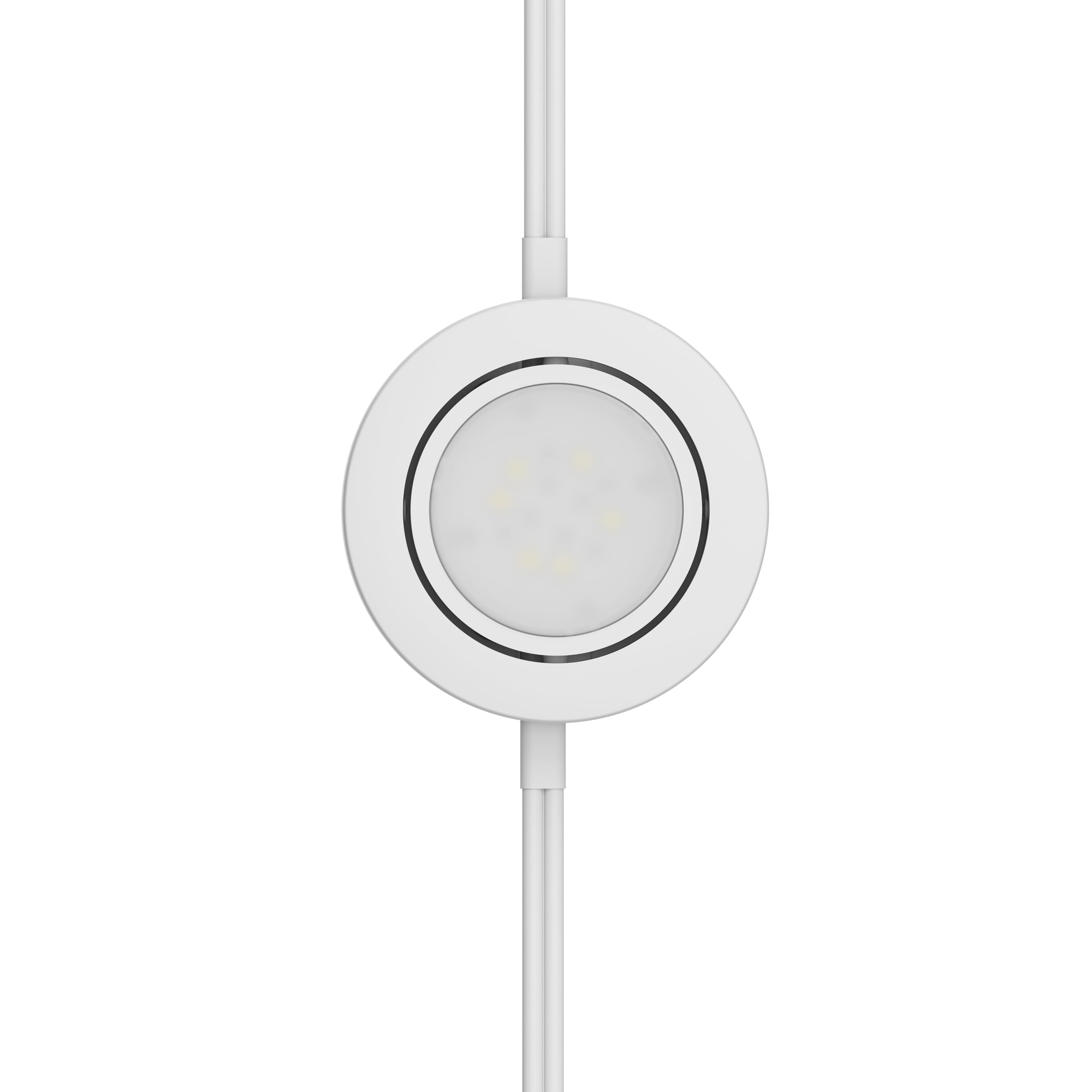 GETINLIGHT Swivel LED Puck Light with ETL List, Recessed or Surface Mount Design, Warm White 2700K, White Finished, Power Cord N