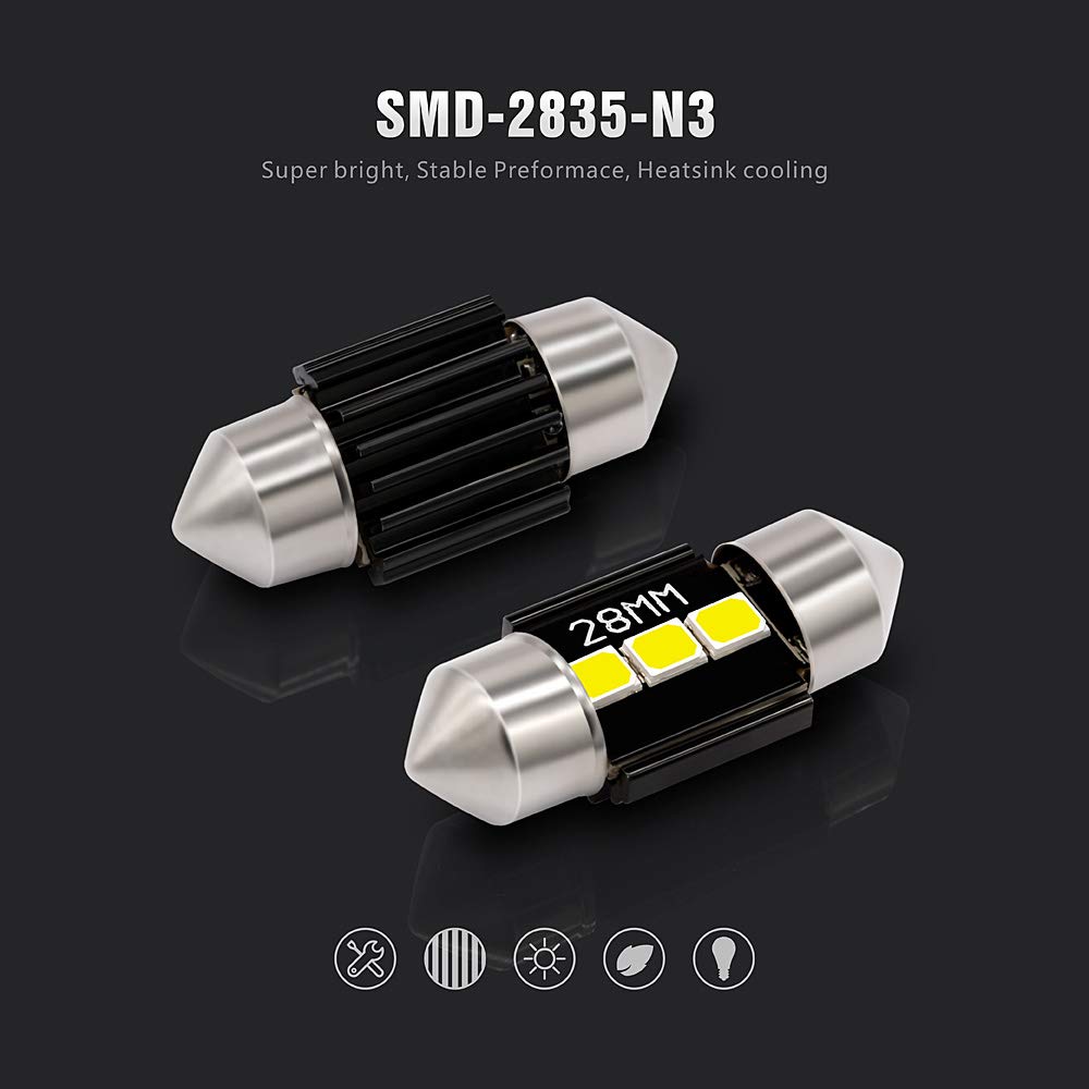 Sir Ius Led N3 De3021 De3022 Led Bulbs Pure White Super Bright Led Festoon 300 Lumens 3030 Chipset For Car Truck Interiors Dome