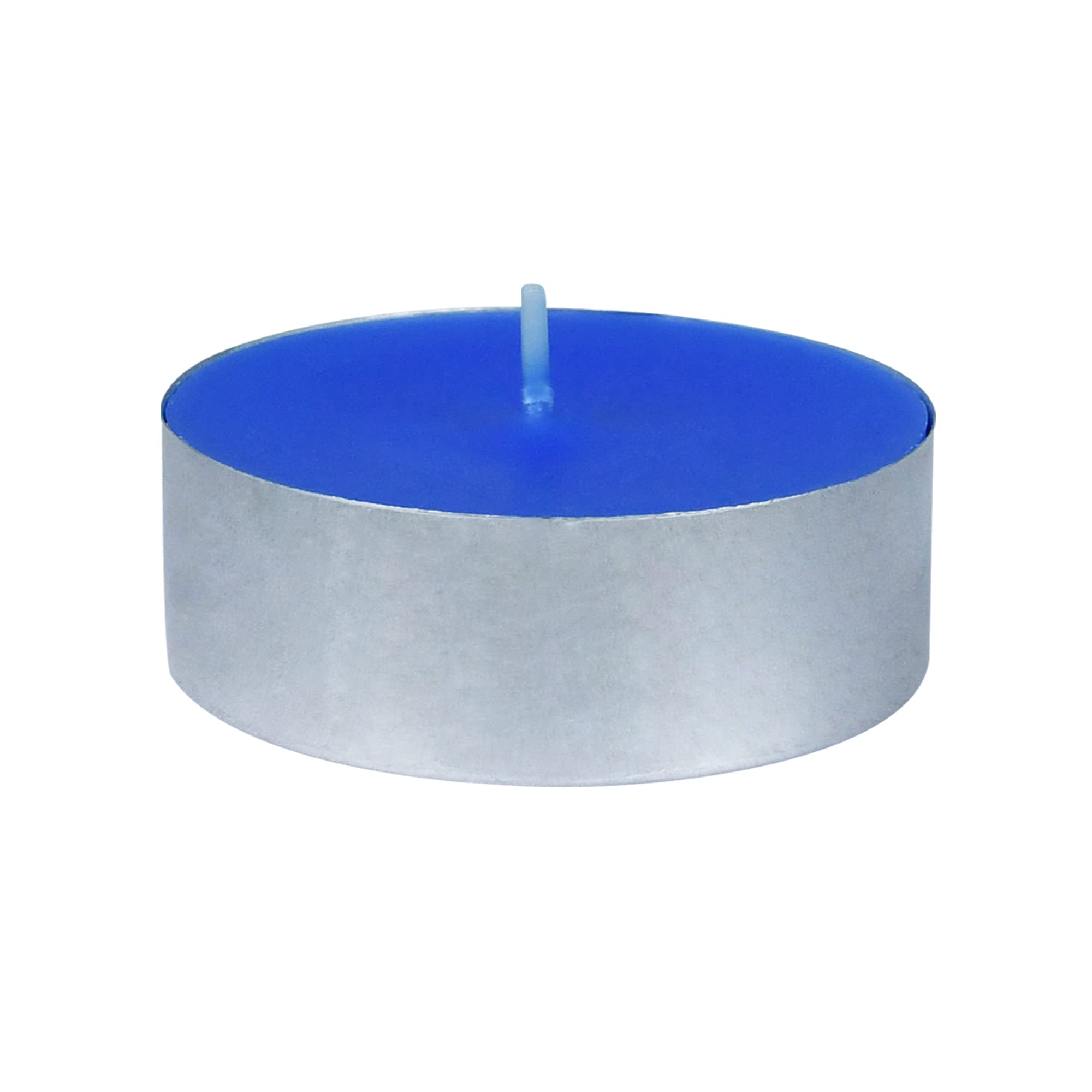 Zest Candle 12-Piece Tin Cups Tealight Candles, Mega Oversized Blue s