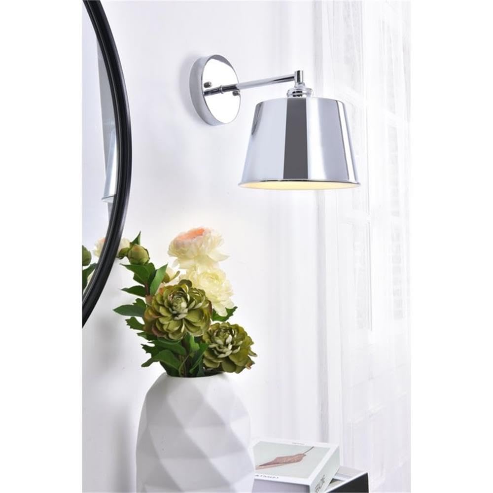 Elegant Lighting Living District NOTA 1 Light Chrome Wall Sconce