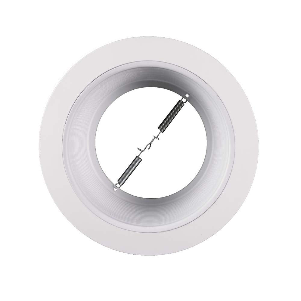 Nicor Lighting 6 Inch White Recessed Baffle Trim, Fits 6 Inch Housings (17510)