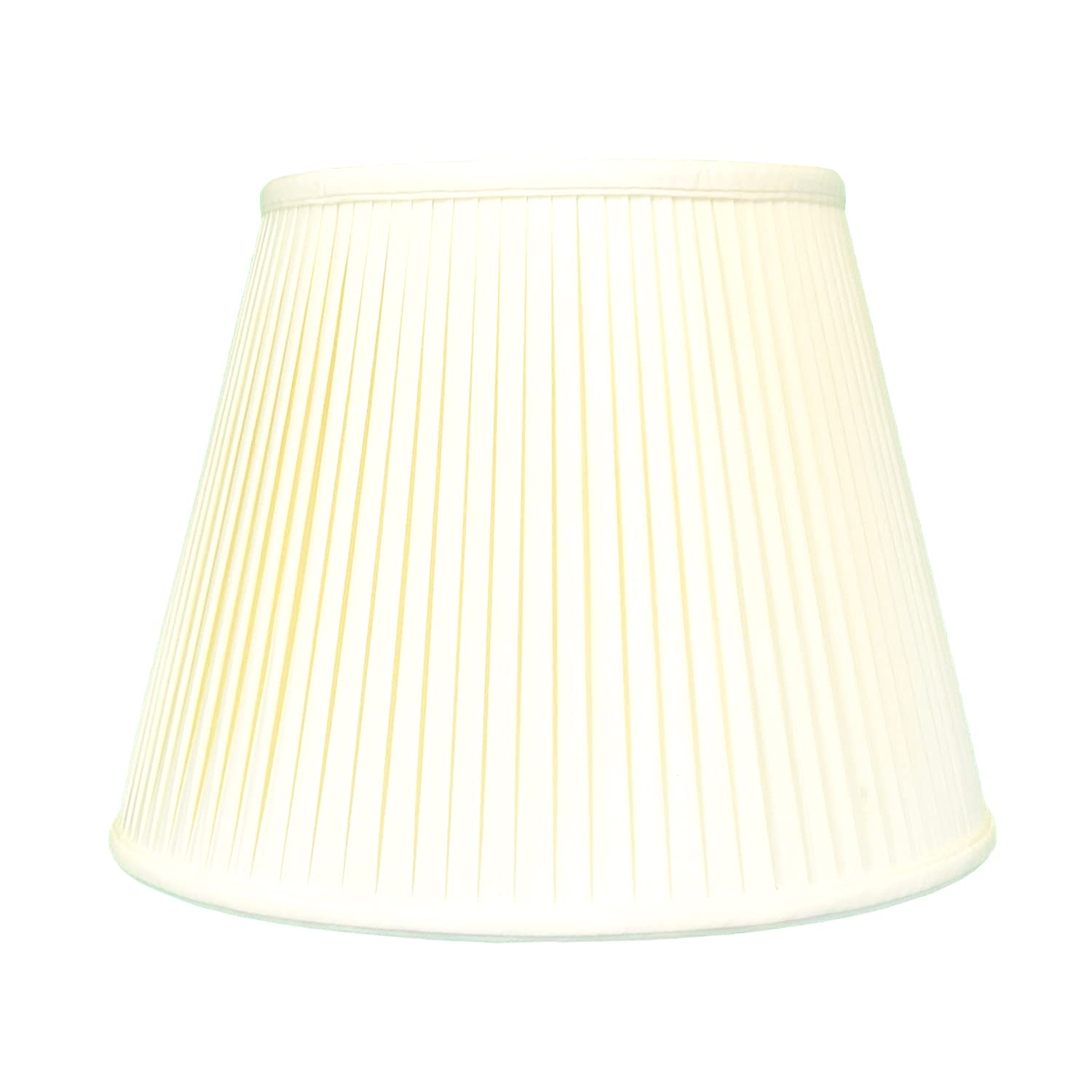 Royal Designs, Inc. Deep Empire Side Pleated Basic Lamp Shade, 7.5 X 12 X 9.5 (Spider), Eggshell
