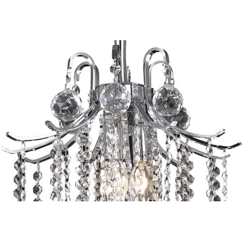 Elegant Lighting Gold 3-Light Pendant - Amelia Collection Alloy Steel Chandelier