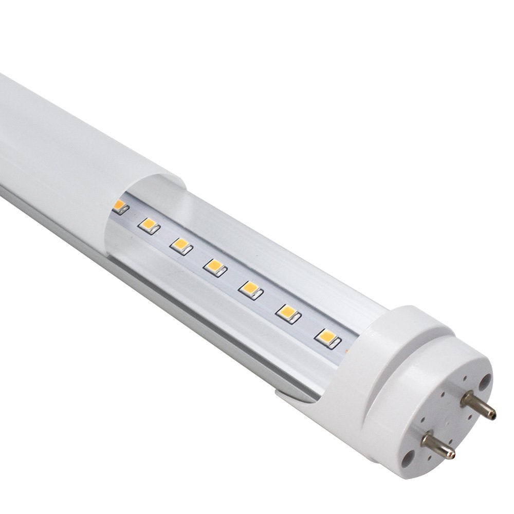 Lightingwill Led T8 Light Tube 3Ft, Warm White 3000K-3500K, Dual-End Powered Ballast Bypass, 2000Lumens 15W (32W Fluorescent Equ