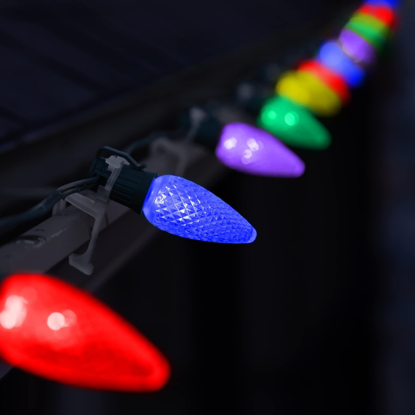 Holiday Lighting Outlet C9 Led Christmas Lights | C9 Led Lights | Faceted C9 Christmas Light Bulbs For Indoor & Outdoor Use | C9