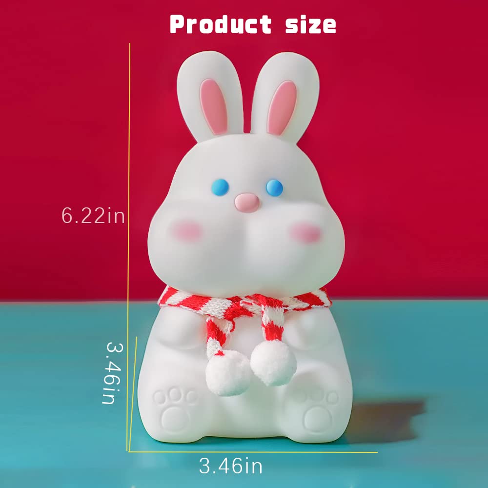 NICE POINT Night Light Bunny Lamp, LED Decor for Kids, Model L574, Cute-Bunny Design