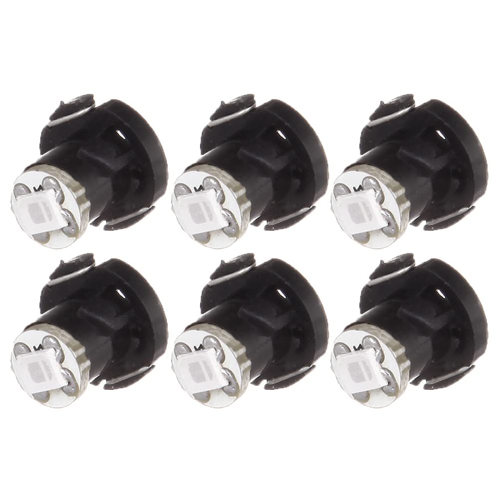 Cciyu 6 Pack T4/T4.2 Neo Wedge Bulb A/C Lights (Blue)