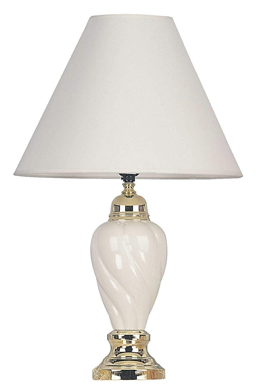 ORE International 6116IV 22-Inch Ceramic Table Lamp, Ivory
