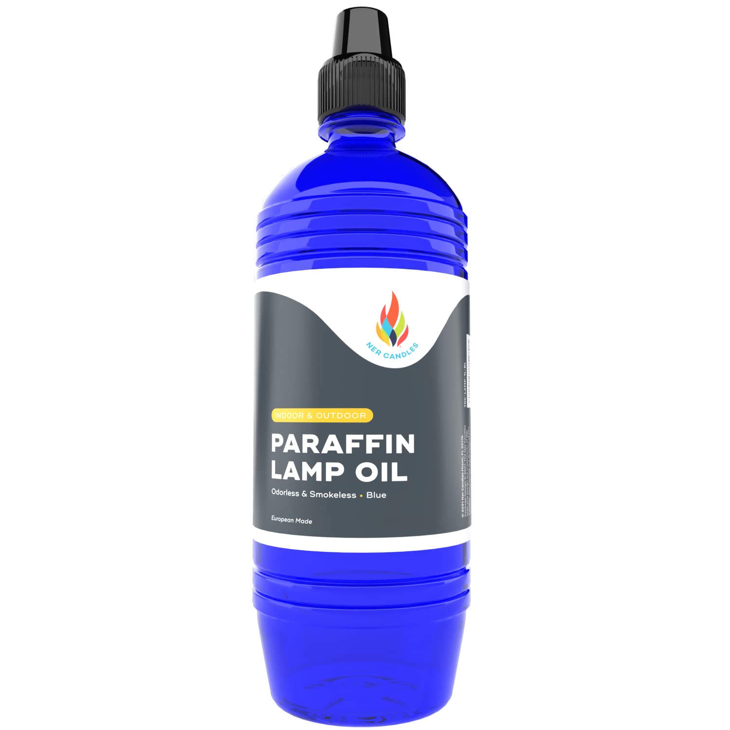 The Dreidel Company Liquid Paraffin Lamp Oil, Smokeless & Odorless, 500mL, Blue, Model EGFEWF