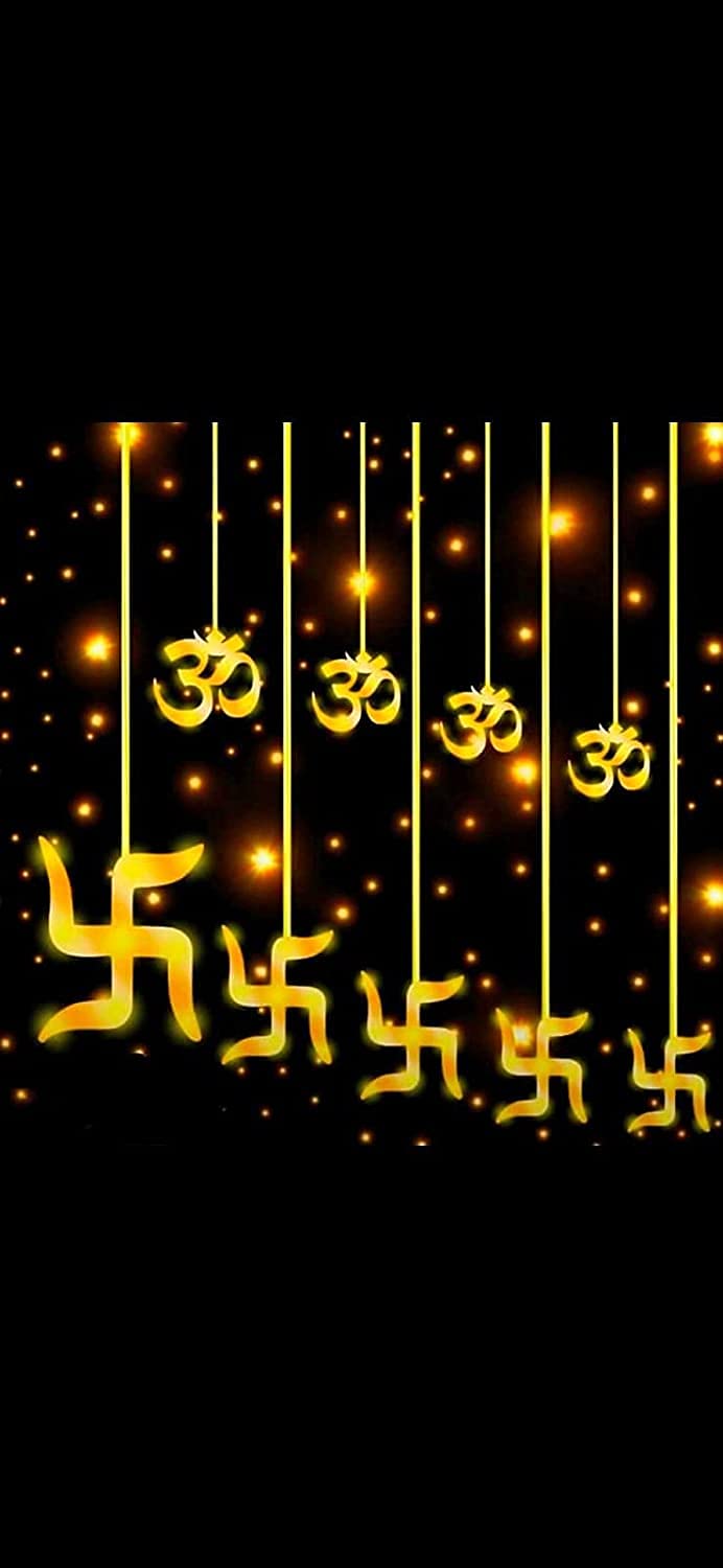 EQUVIA Religious Swastik and Om Decor Lights Swastika Symbol Decoration Square Shape Adjustable Auto Roof Lights Decoration for