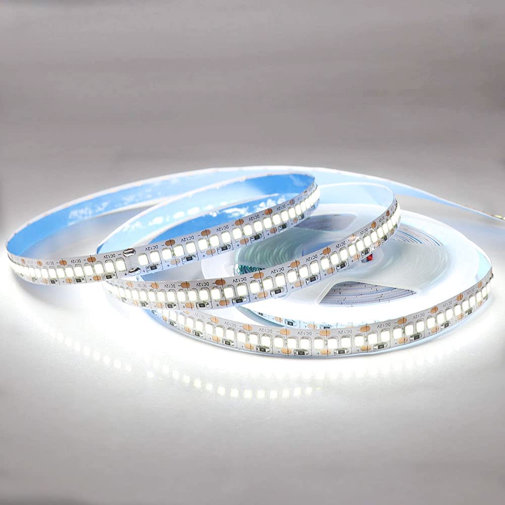 SUYOOULIN LED Strip Lights SMD 2835 16.4Ft 1200 LEDs 26000LM Non-Waterproof IP21 Cool White 6500K Model LS-