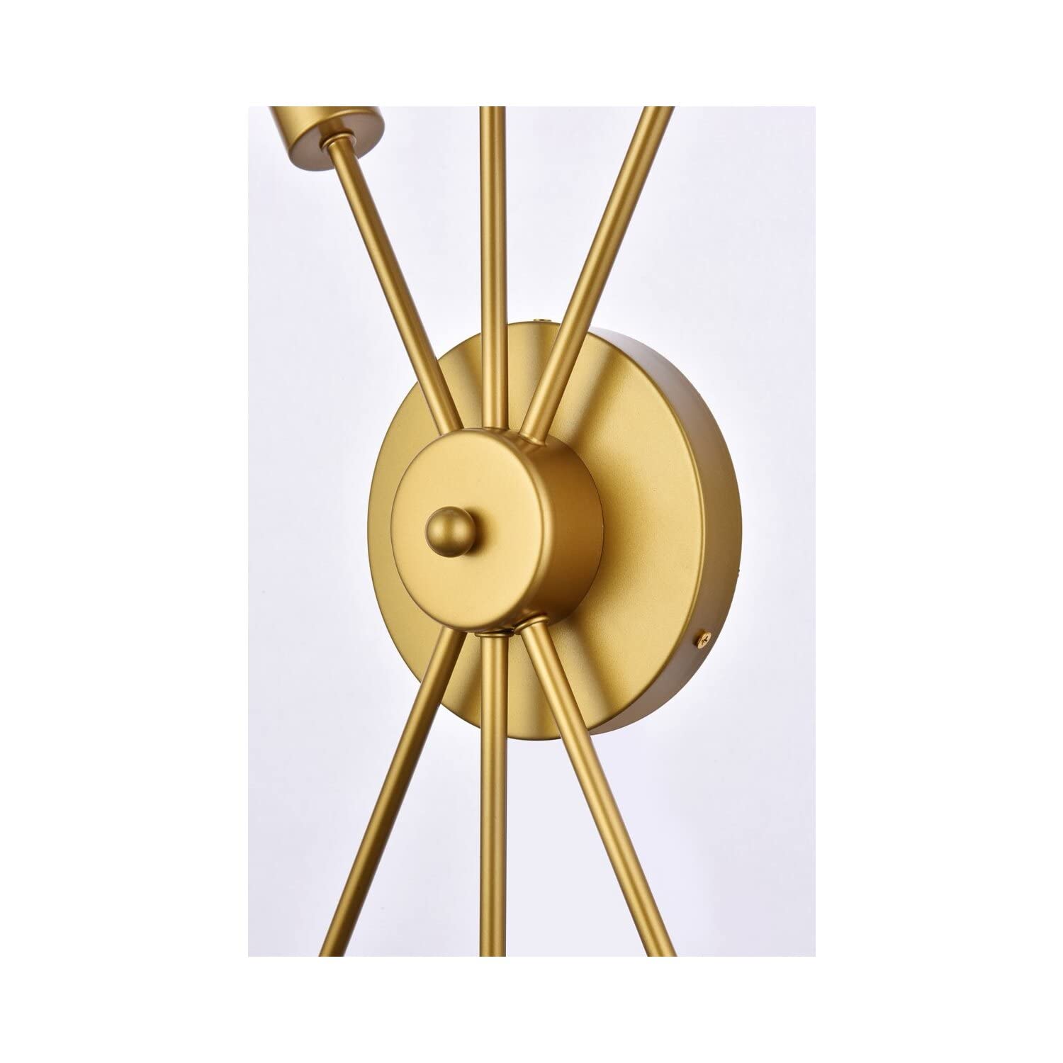 Living District Lucca 3-Light Mid-Century Metal Bath Sconce in Brass