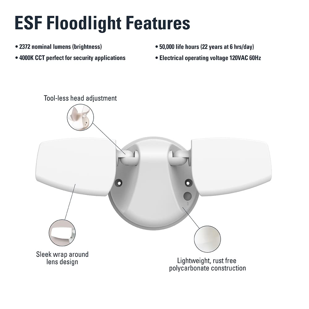 Halo Outdoor Led Flood & Security Light 2372 Lumens White