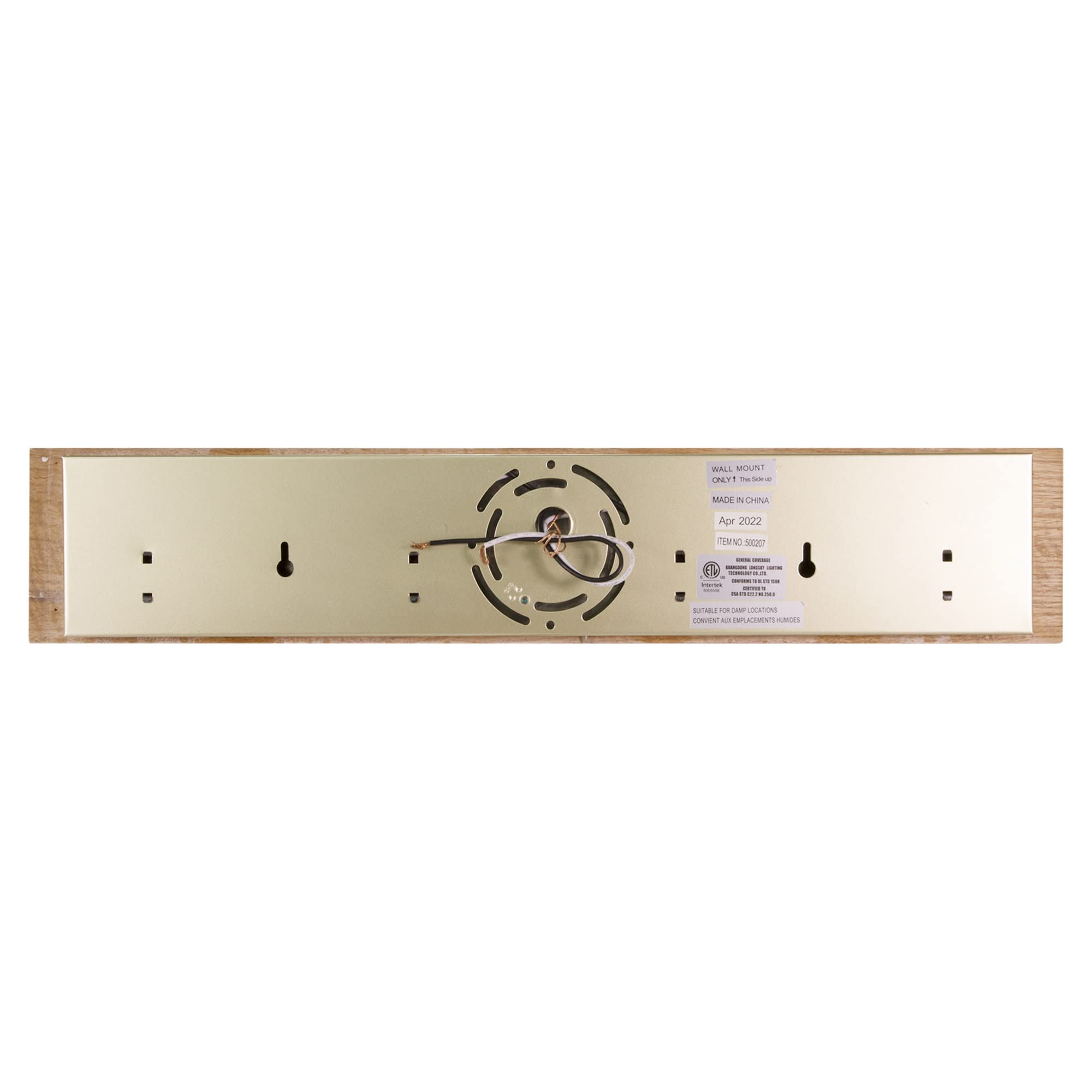 Design House 500207 4-Light Vanity Light, Honey Oak Wood Finish, Modern Design