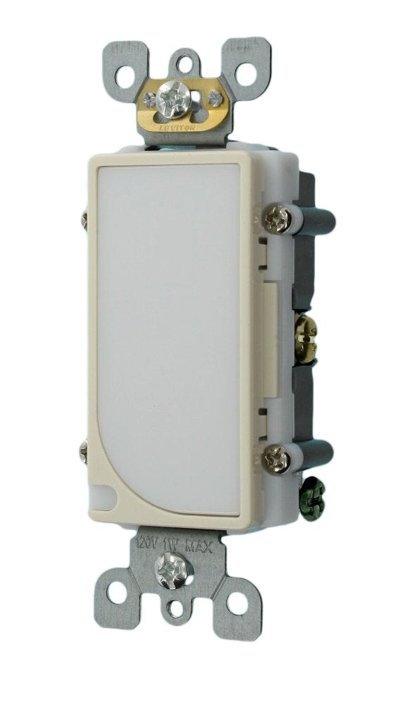 Leviton 120V AC Decora LED Full Guide Light, 6527-I, Ivory