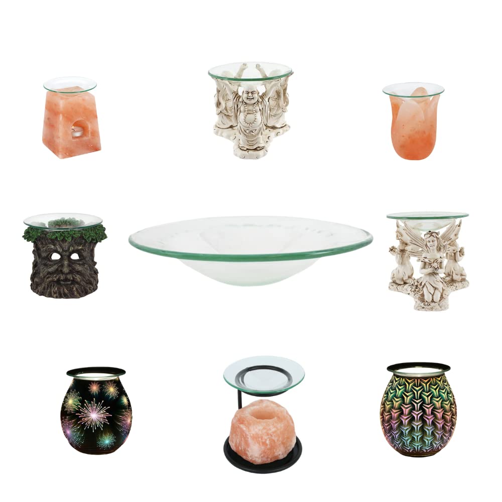 Sj Traders Replacement Glass Dish For Wax Melt Burners, Wax Melt & Tart Warmer Dish, Candle Warmer Bowl Plate, Aromatherapy Oil