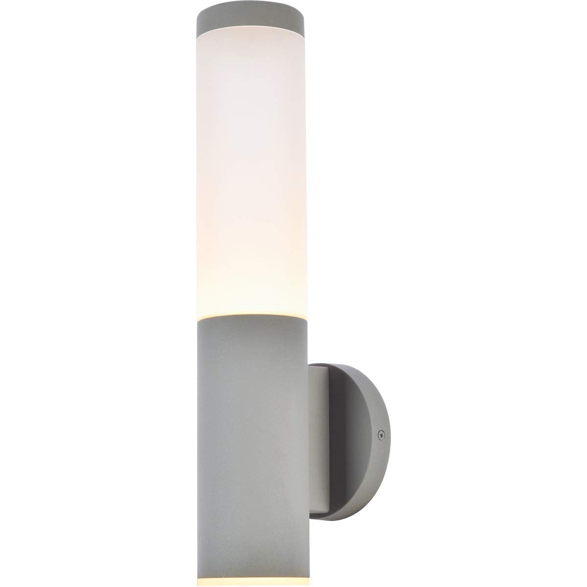 Living District LED Wall Sconce, Modern Design, Metal, 4.5inLx4.75inWx16.13inH, Silver, Model LDOD4020S