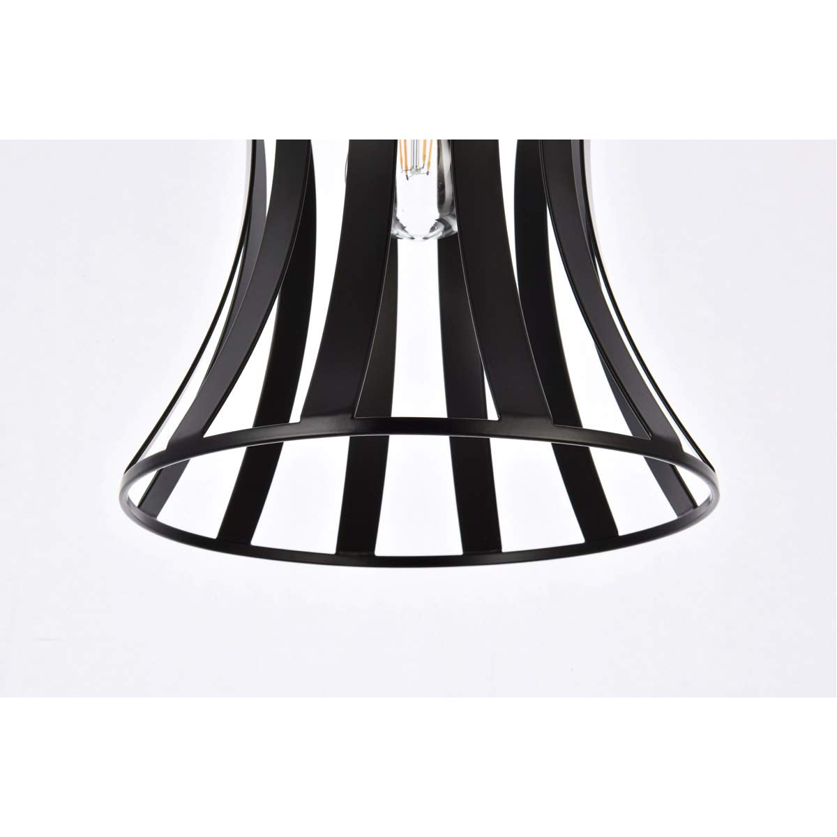 Living District Indoor Modern Home Decorative Bright Ceiling Lily 1 Light Pendant in Black