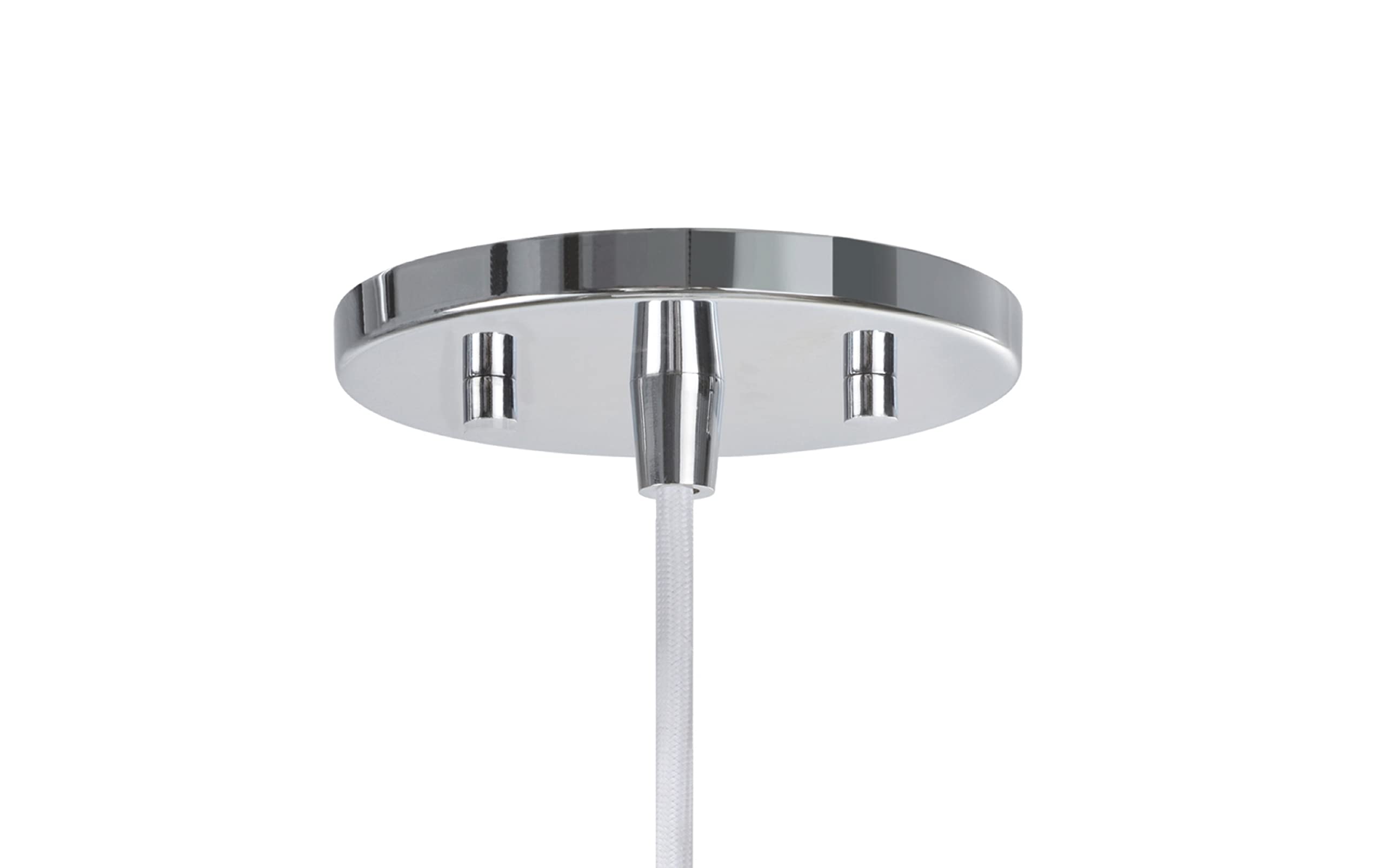 Aspen Creative Mini Pendant Light, Chrome Finish, Smoke Glass Shade, 1 Light, 8 5/8in Wide, Model 61039-2