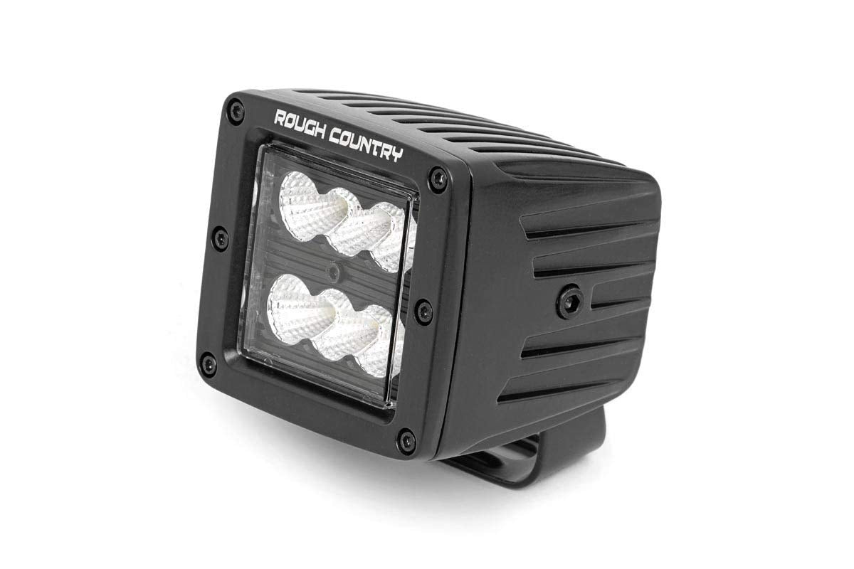 Rough Country 2" Black Series Square Cree Cube Led Lights | Flood - 70133Bl