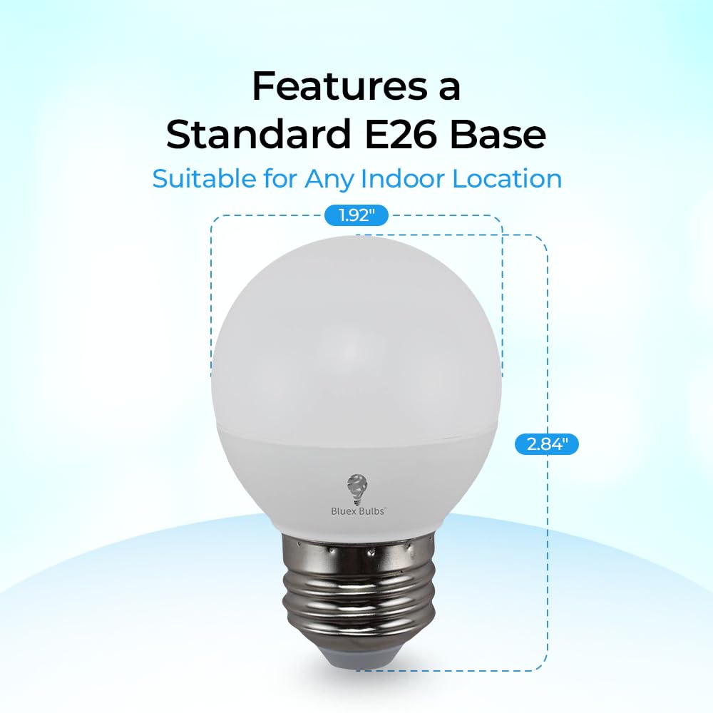 Bluex Bulbs 6 Pack G16 Led Light Bulbs - 6W 550 Lumens 3000K Warm White E26 Base 120V - Mini Led Light Bulbs Suitable For Chande