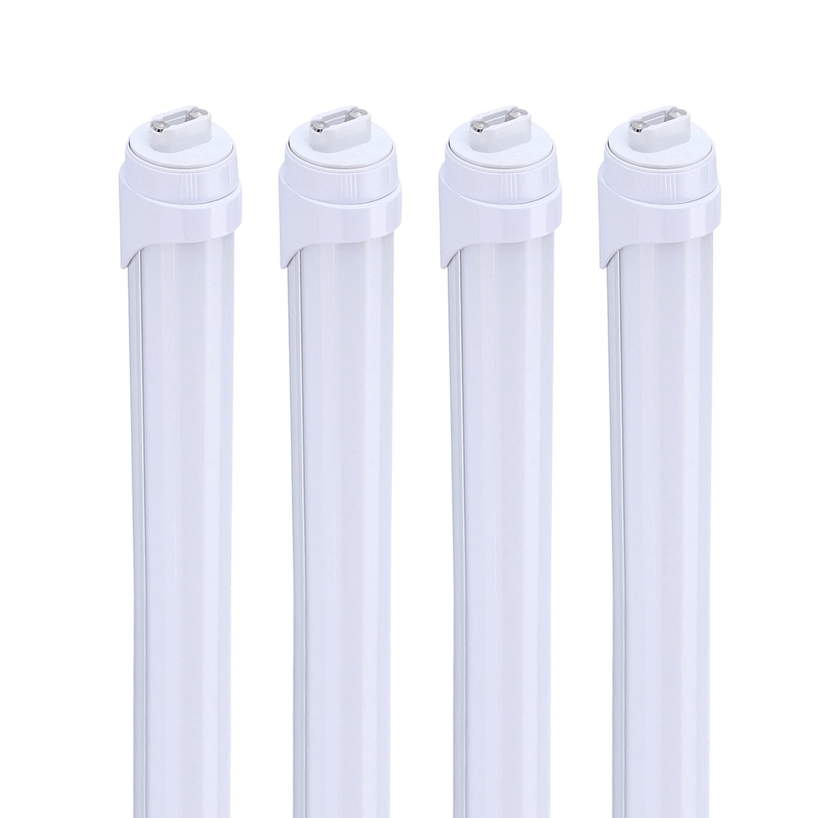 Ligheart Led Bulbs 8 Foot, 2 Pin, 45W 6000K, T8 Led Tube Lights, R17D Ho Rotatable 8' Shop Lights, Frosted Cover, Dual-Ended Pow