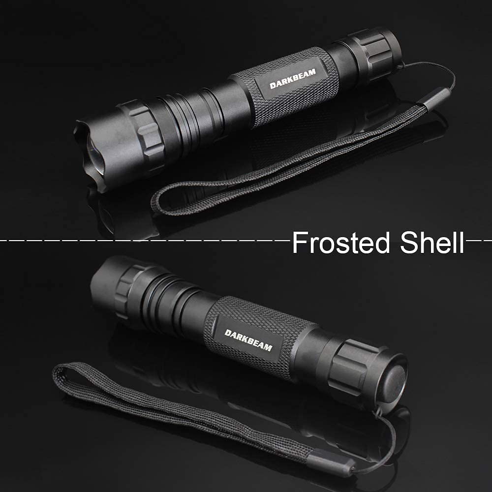 DARKBEAM Tactical LED Green Flashlight, Rechargeable, Pocket Size, Model 501B-S, Aluminum, Ideal for Fishing & Hunting