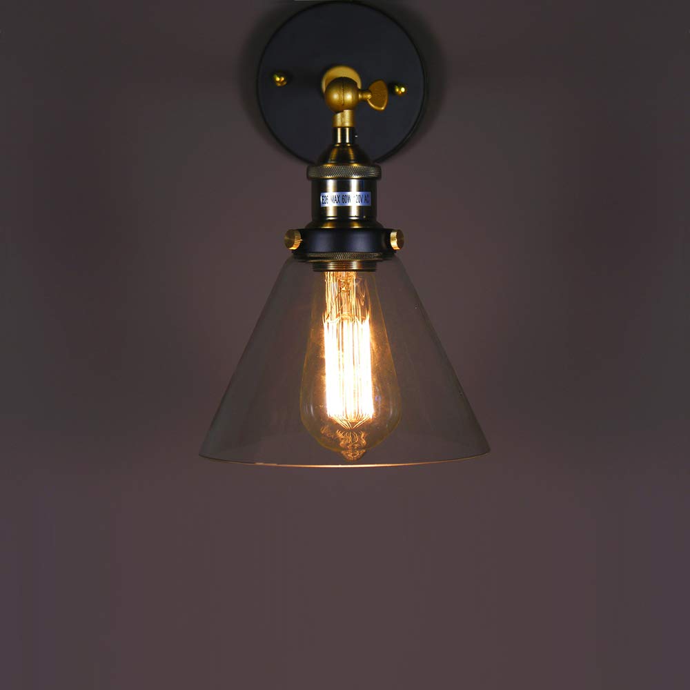 Warehouse Of Tiffany Ld5011 Michonne Glass Edison Light, 7"L X 7"W X 10"H, Clear