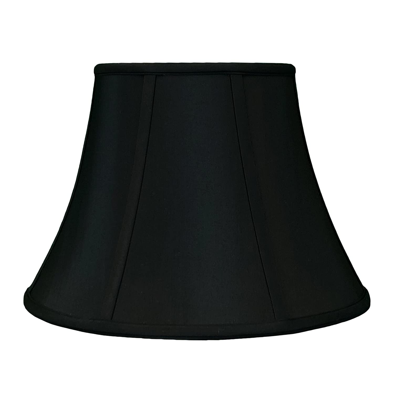 Royal Designs Oval Flare Bottom Outside Corner Basic Lamp Shade, Black, (8.5&quot;&quot; X 6&quot;&quot;) X (14&quot;&quot; X 11&quot;&quot;) X 10&quot;&quot; (Bs-725-14Blkgl)