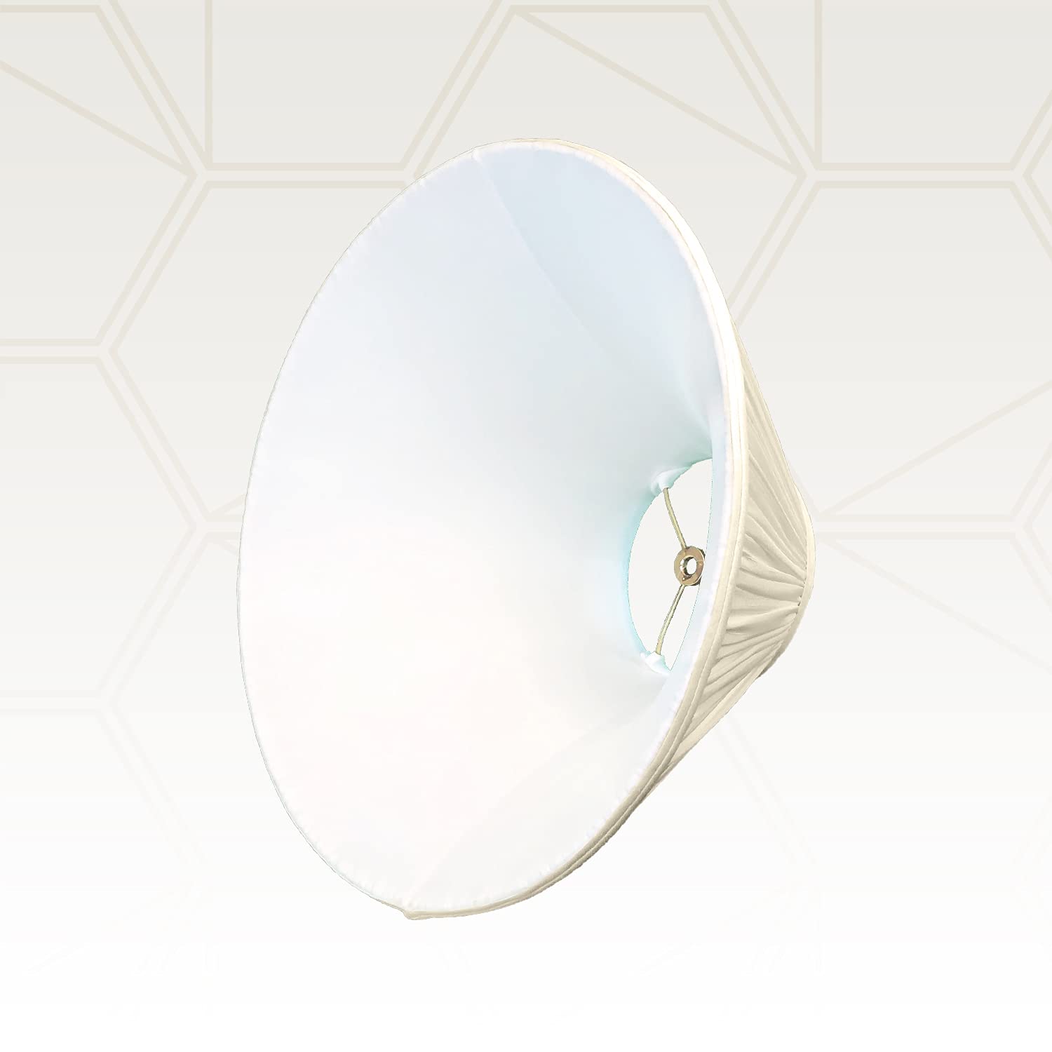 Royal Designs Coolie Empire Gather Pleat Lamp Shade, Beige, 6 X 16 X 10