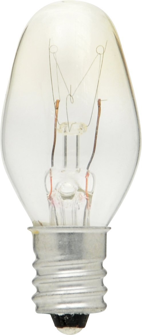 LEDVANCE Sylvania C7 Incandescent Light Bulbs, 4-Pack, Candelabra Base, Model 13523, Copper Material