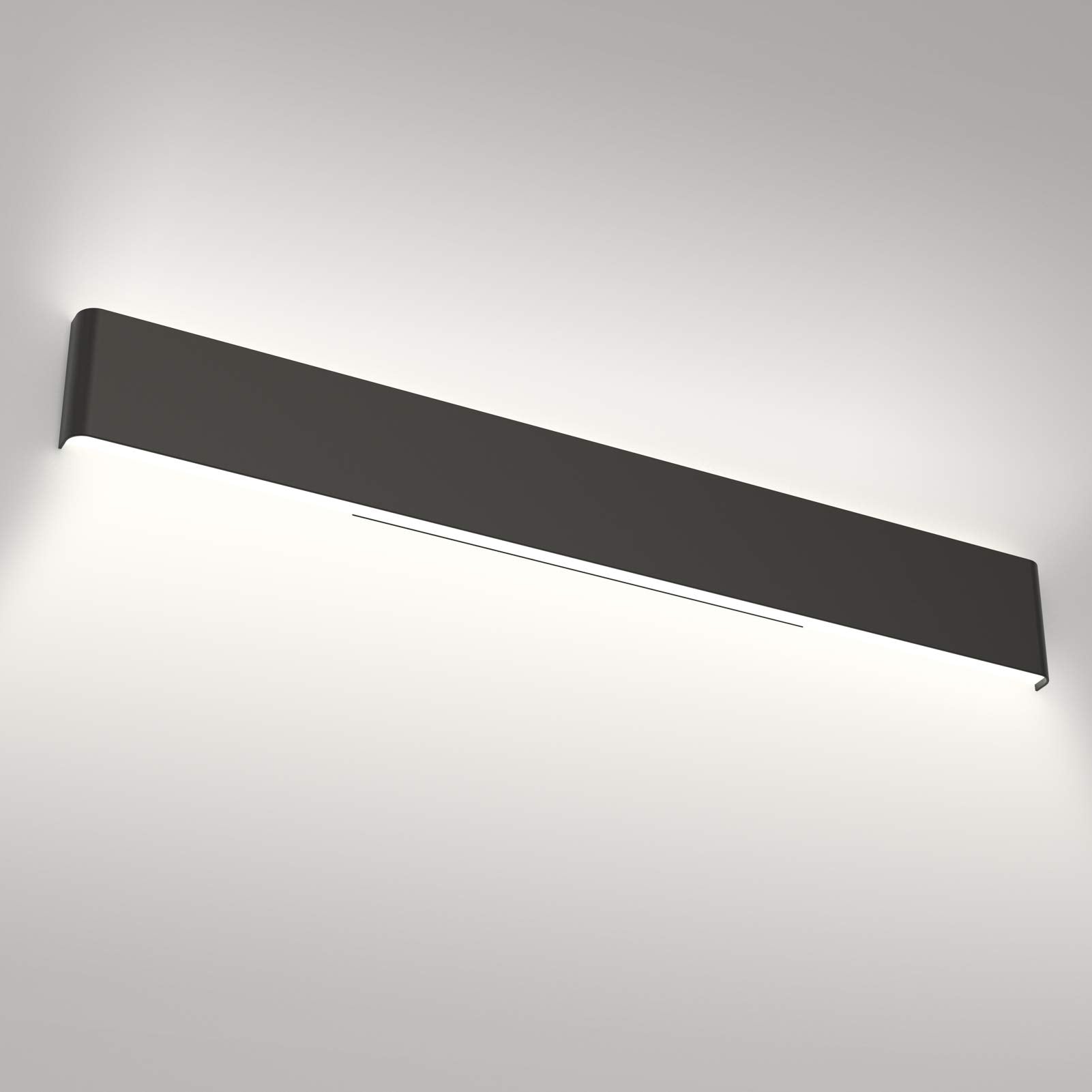 Aipsun Modern Black Vanity Light Fixture LED 43.3in Aluminum White Light 5000K