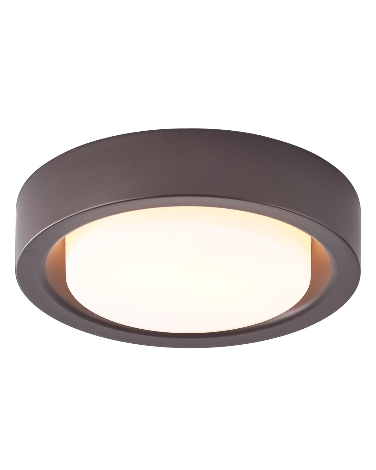 MIAOMEIO 13 Inch Flush Mount Ceiling Light, Oil Rubbed Bronze, Metal & Glass, Model CL22035