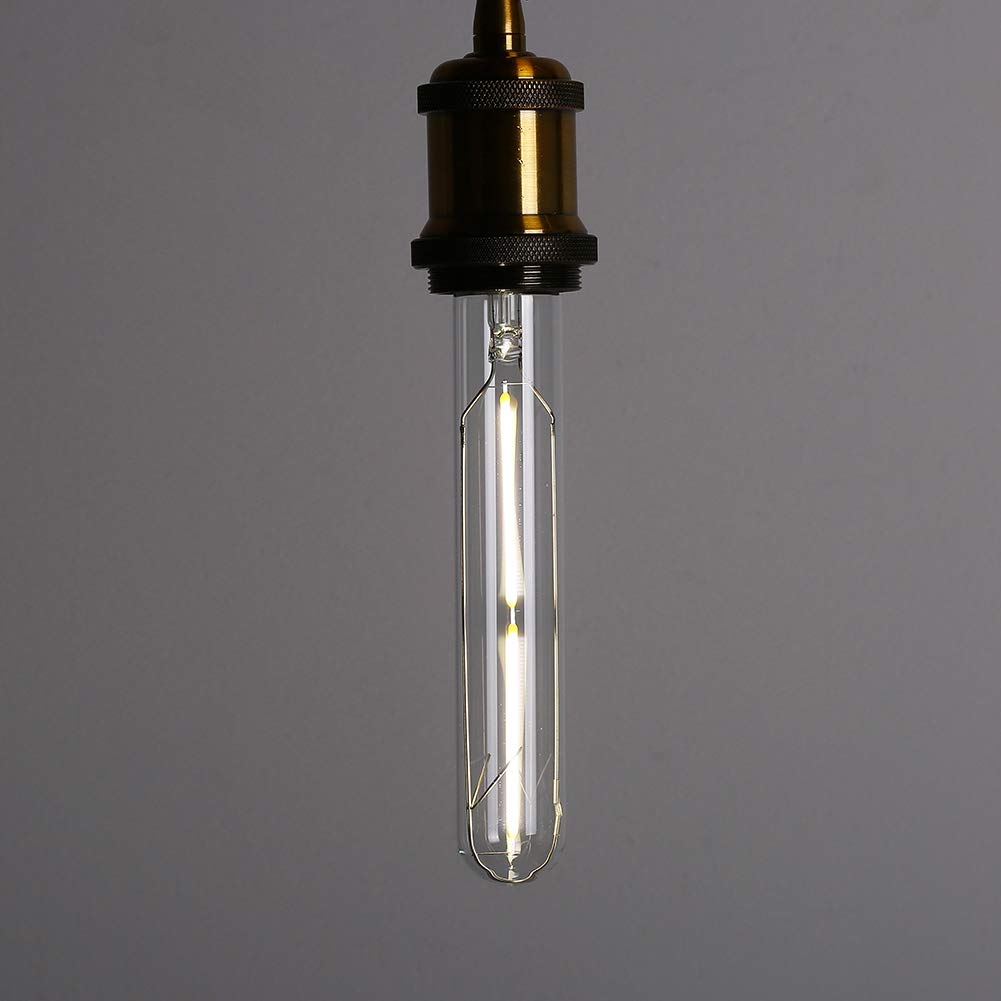 Dimmable 4W Led Tube Bulbs 4000K Daylight White, T10 Tubular Edison Style Led Filament Bulb, Vintage Light Bulbs 40 Watt Equival