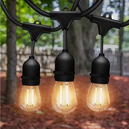 Solatec LED String Lights, 30 Hanging Sockets, 96FT, Shatterproof, Waterproof, Warm White, Model LED-S14-15
