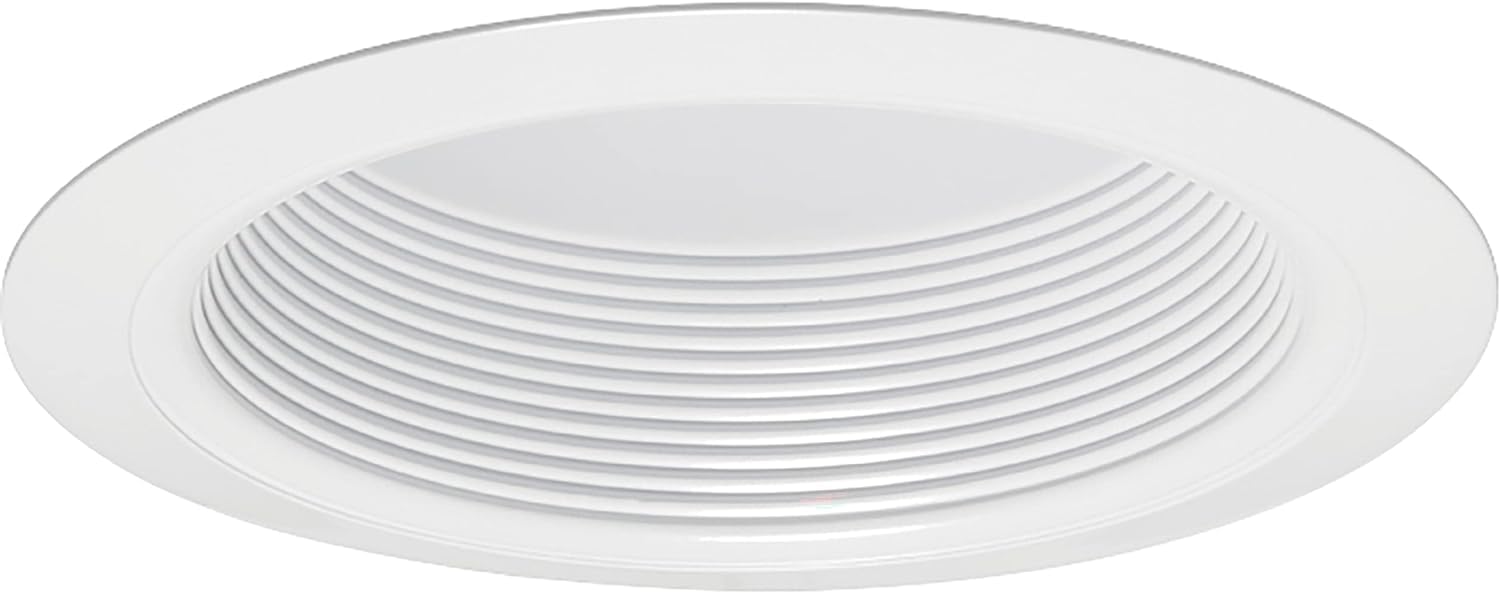 Juno Lighting V3034 WWH VuLITE Round Full Baffle Trim, White, 6-Inch